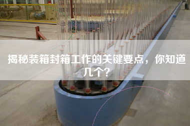 揭秘裝箱封箱工作的關(guān)鍵要點(diǎn)，你知道幾個(gè)？
